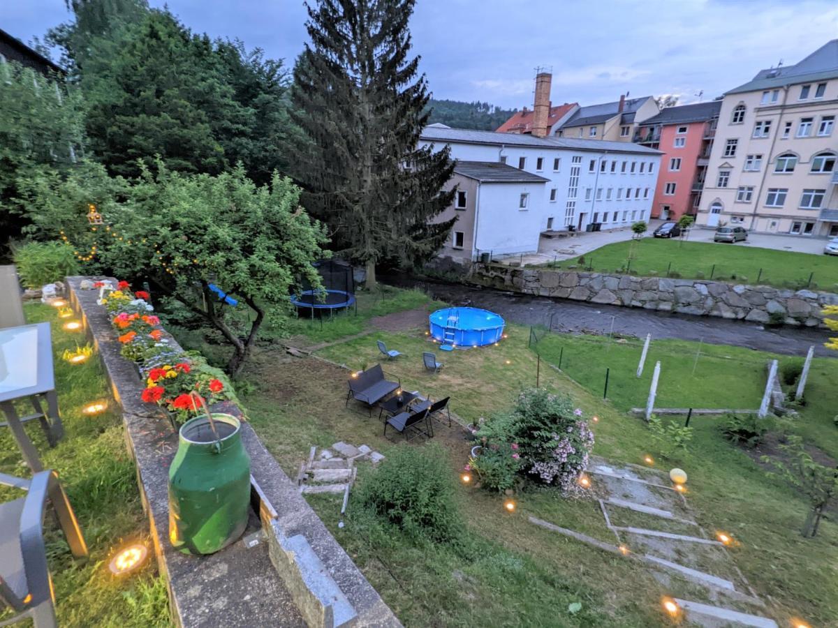 Urlaubstraum Mit Pool, Terrasse & Fluss Im Garten - Ut Apartment Sebnitz Exterior foto